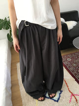 チエールベルトセットコットンワイドバンディングパンツ