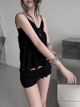 soft v-neck flow cami top (3color)