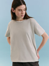 NUBASIC スタンダードラウンドネックTシャツ グレー