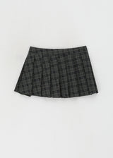 [MADE] Kiku Check Pleated Mini Wrap Skirt