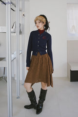 Real Button Embroidered Knit Cardigan