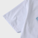 Sky Blue Classic Big Logo Crew Neck White Short Sleeve T-shirt [Unisex]