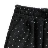 Mini Dot Fleece Pants (black)