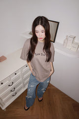 プレミアムコットンオーバーサイズフィットラウンド半袖Tシャツ