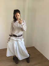 Ray Drape Long Skirt (2color)