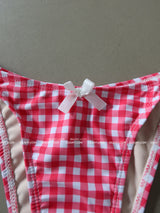 Gobang Checkered Cover-Up Backless Bikini