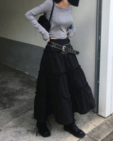 メローデザインロングスリーブカットソー (or Long-Sleeve Top)