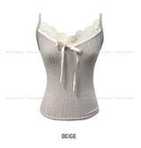Oat Lace Ribbed Sleeveless