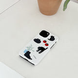mew cat glossy hard case