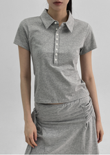 [MADE] Melvin Henry-Neck Collar Short Sleeve T-shirt