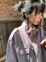 [unisex] Fleur High-Neck String Field Jacket