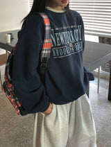 ギデルズ ブラッシュド エンブロイダリー オーバー スウェットシャツ