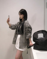 [MADE] Leon loose fit summer checkered shirt