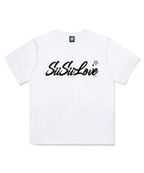 SiisiiラブプリンティングショートスリーブTシャツ ホワイト