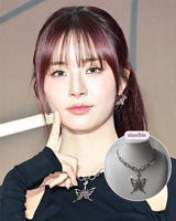 [IDLE Miyeon Necklace] Princess Butterfly Chain Semi Choker Necklace