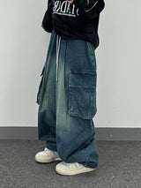 marine washed denim balloon pt