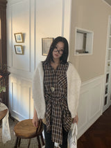 Rook Waist Point Check Long Shirt