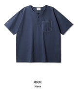 26SS★ Jean Henley Neck Short Sleeve T-shirt