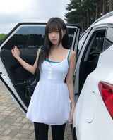 モフ ボタン ツーウェイ ノースリーブ Tシャツ