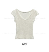 Poco Terry Layered Puff Short Sleeve