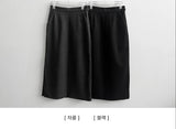 Roen Fleece unbalanced side slit H-line long skirt
