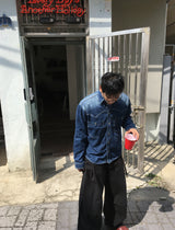 No.1384 クロップウエスタンデニムシャツ