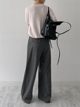 Whole Garment Collar Short Sleeve Knit