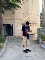No.1295 ネバープリンティングリンガーハーフTシャツ (3color)