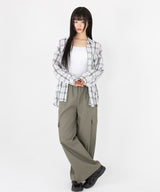 LOOSE FIT CHECK LONG SLEEVE SHIRT [3color]