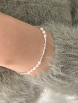 Sparkle pearl bracelet (silver)