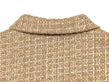 Lurex Tweed Puff Blouse