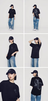 [24SS] ハーフトーンシンボルプリンティングショートスリーブTシャツ（イエロー）