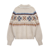 スノーフレークウールカーディガン(2 COLORS)