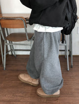 Byubyuen Flower Fleece Jogger Brushed Pants