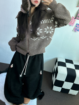 トッポッキユニークスナップバルーンコーデュロイロングパンツ 🤍🤎🧸🖤2カラー