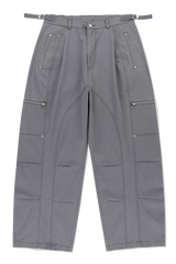 BIKER WASHED WIDE PANTS