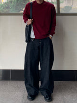 Oblique Slash Button Knit