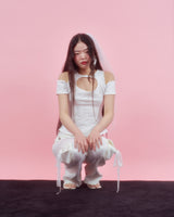 ROSE HALTER BLOUSE [WHITE]