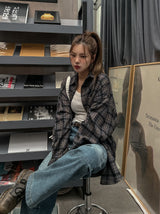 ティアーピーチチェックメイトシャツ