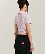 939ロゴカラークロップトップ (PINK/CAMO)