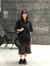 CITY LOOSE-FIT HALF SHIRT (2color) 