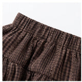 Marlene Check Tiered Mini Skirt