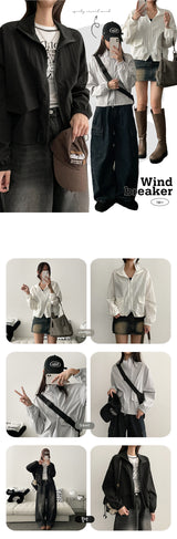 Rildi two-way string high-neck windbreaker