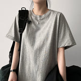 Rose Basic Plain Short-Sleeved T-shirt