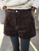 [Guest Look] Corduroy Shorts with Fur Lining (3c)