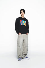 25SS ダメージウォッシュドワイドカーゴパンツ アイボリー