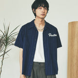 ダスティン チェーンステッチ ボウリングシャツ ネイビー