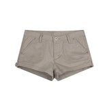 Lauren Roll-Up Cotton Shorts