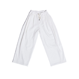 ワイドフィット2タックプリーツスウェットパンツ (WHITE / 起毛)