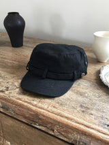 Rivet linen military cap